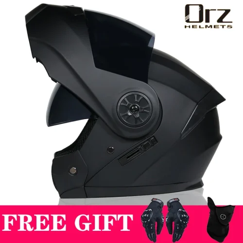 Mais recente DOT aprovado segurança modular flip capacete da motocicleta viagem corrida lente dupla capacete viseira interior