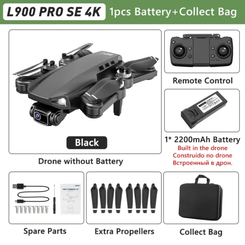 Lyrc l900 pro gps drone 4k profissional hd câmera dupla 5g wifi motor sem escova fpv quadcopter dobrável fotografia aérea drone - Imagem 16