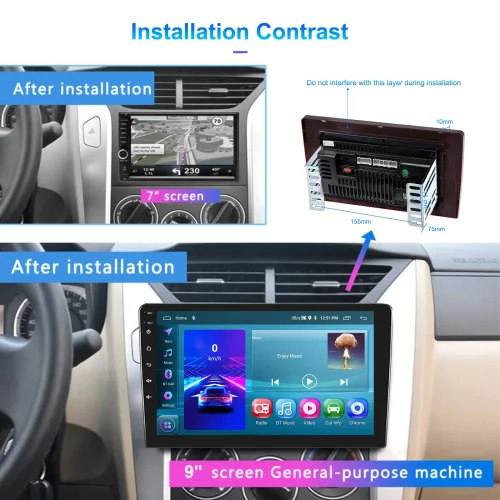 Podofo 10.1 "/9"/7 "android rádio do carro 2din multimídia player de vídeo carplay android auto estéreo do carro para toyota volkswagen hyundai - Imagem 22
