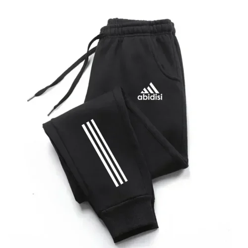 Calça de corrida masculina estampada para primavera e outono de 2024, calça de treino casual, calça de moletom fitness de alta qualidade da moda - Imagem 4
