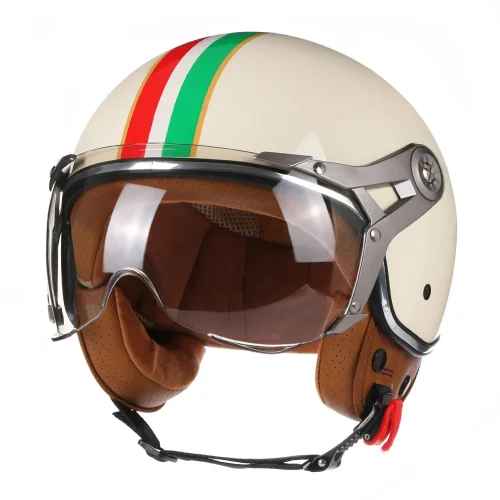 Vintage tt & cocascos capacete da motocicleta jet com viseira moto equitação 3/4 aberto meio capacete retro scooter capacete moto - Imagem 14