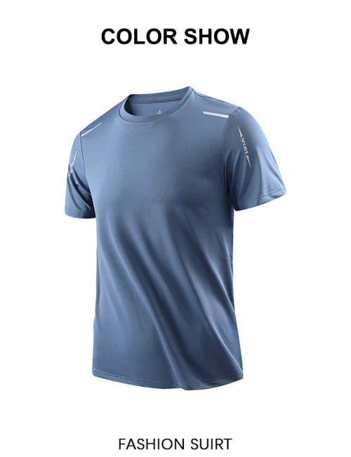 Chrlck camisetas masculinas de secagem rápida, respirável, caminhadas, pesca, elasticidade macia, esportes ao ar livre, camisa curta, verão - Imagem 16