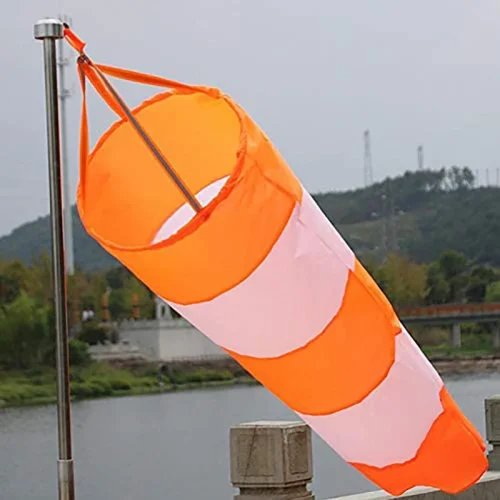 60/80/100cm windsock ao ar livre medição de direção do vento cinto reflexivo rip-stop cata-vento para aeroporto aviação jardim fazenda