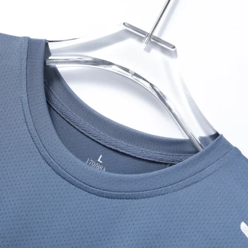 Chrlck camisetas masculinas de secagem rápida, respirável, caminhadas, pesca, elasticidade macia, esportes ao ar livre, camisa curta, verão - Imagem 5
