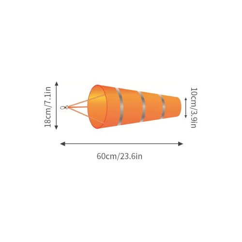 60/80/100cm windsock ao ar livre medição de direção do vento cinto reflexivo rip-stop cata-vento para aeroporto aviação jardim fazenda - Imagem 15