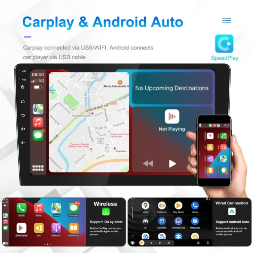 Podofo 10.1 "/9"/7 "android rádio do carro 2din multimídia player de vídeo carplay android auto estéreo do carro para toyota volkswagen hyundai - Imagem 26