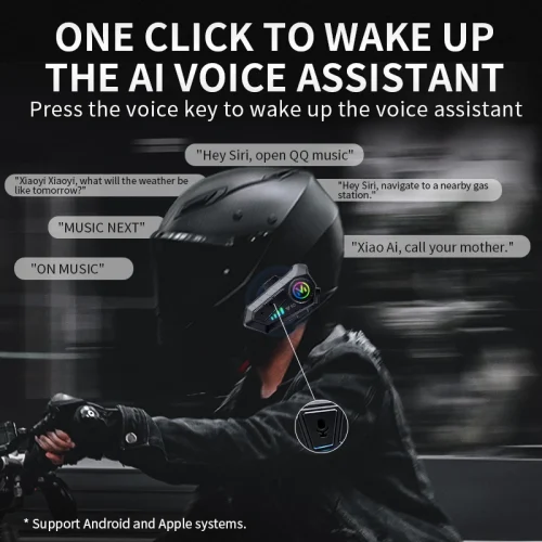 Y10 capacete de motocicleta fone de ouvido Bluetooth conectar 2 telefones ao mesmo tempo IPX6 à prova d'água as grandes baterias 48 horas - Imagem 6