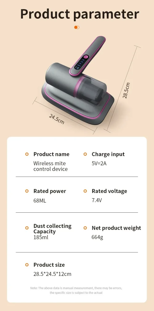 Handheld ácaro remoção aspirador de pó, filtro destacável, colchão, sofá, cama, Home instrumento, novo, 12000PA, 2022 - Imagem 24