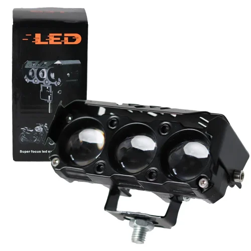 Holofote led para motocicleta, lâmpadas de trabalho, cor dupla, feixe alto/baixo, luz de neblina para carros, suvs, utvs, caminhões, 12v, mini lente, luz de condução - Imagem 6