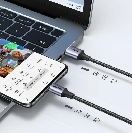 UGREEN-USB Tipo C Cabo de carregamento rápido de dados, 3A, 18W, apto para Xiaomi, Samsung Galaxy S24, iPhone 15, iPad, Poco - Imagem 26