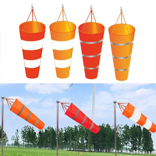 60/80/100cm windsock ao ar livre medição de direção do vento cinto reflexivo rip-stop cata-vento para aeroporto aviação jardim fazenda - Imagem 5