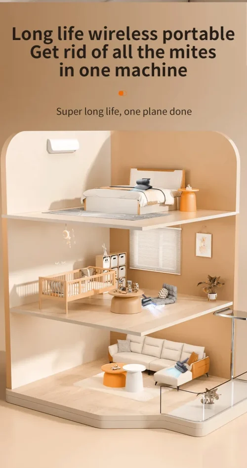 Handheld ácaro remoção aspirador de pó, filtro destacável, colchão, sofá, cama, Home instrumento, novo, 12000PA, 2022 - Imagem 19