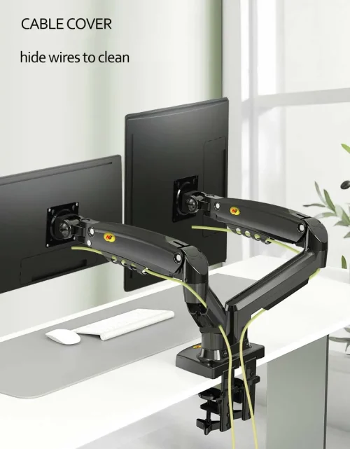 Nb nova mola a gás f160 17 "-27" 30 "suporte de monitor duplo braço desktop 360 girar suporte de computador 2-9kg suporte de monitor porta usb3.0 - Imagem 24