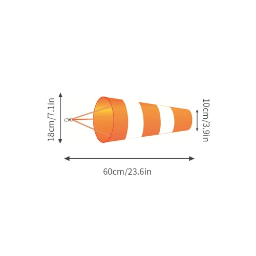 60/80/100cm windsock ao ar livre medição de direção do vento cinto reflexivo rip-stop cata-vento para aeroporto aviação jardim fazenda - Imagem 9