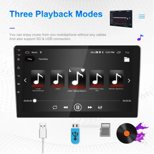 Podofo 10.1 "/9"/7 "android rádio do carro 2din multimídia player de vídeo carplay android auto estéreo do carro para toyota volkswagen hyundai - Imagem 33
