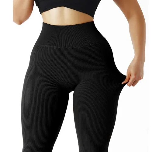 Calça legging feminina de cintura alta sem costura, calça skinny elástica casual para corrida ao ar livre, outono, calça de compressão - Imagem 18