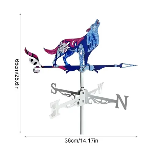 Metal Rooster Weather Vane, Decorações de animais, Wind Spinner para jardim, fazenda, quintal, decorações ao ar livre - Imagem 6