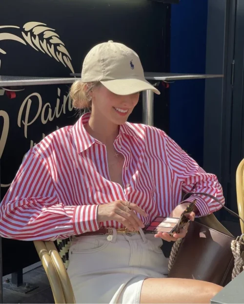 ETJ 2025 primavera feminina nova moda Europa-Americana listrada manga comprida lapela versão solta camisa popeline seleção multicolorida - Imagem 22