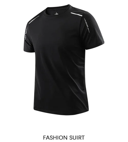 Chrlck camisetas masculinas de secagem rápida, respirável, caminhadas, pesca, elasticidade macia, esportes ao ar livre, camisa curta, verão - Imagem 18