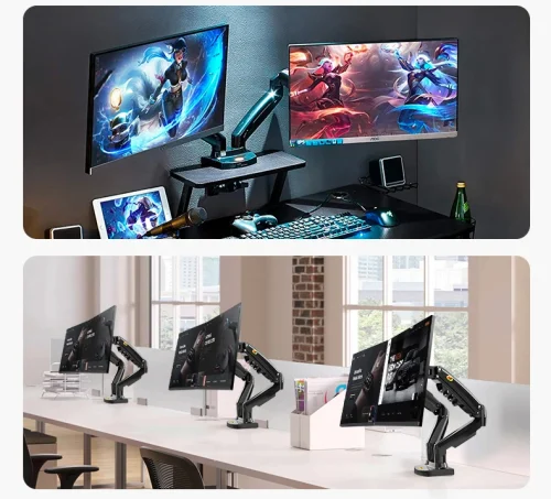 Nb nova mola a gás f160 17 "-27" 30 "suporte de monitor duplo braço desktop 360 girar suporte de computador 2-9kg suporte de monitor porta usb3.0 - Imagem 21