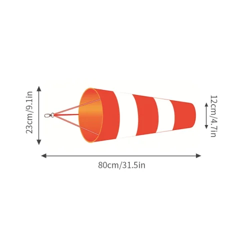 60/80/100cm windsock ao ar livre medição de direção do vento cinto reflexivo rip-stop cata-vento para aeroporto aviação jardim fazenda - Imagem 17