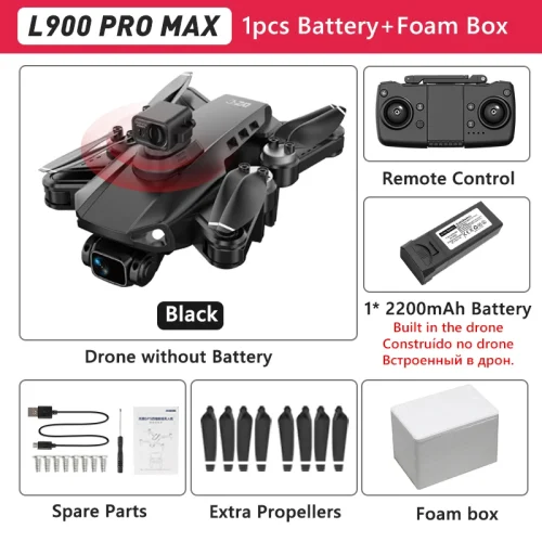 Lyrc l900 pro gps drone 4k profissional hd câmera dupla 5g wifi motor sem escova fpv quadcopter dobrável fotografia aérea drone - Imagem 9
