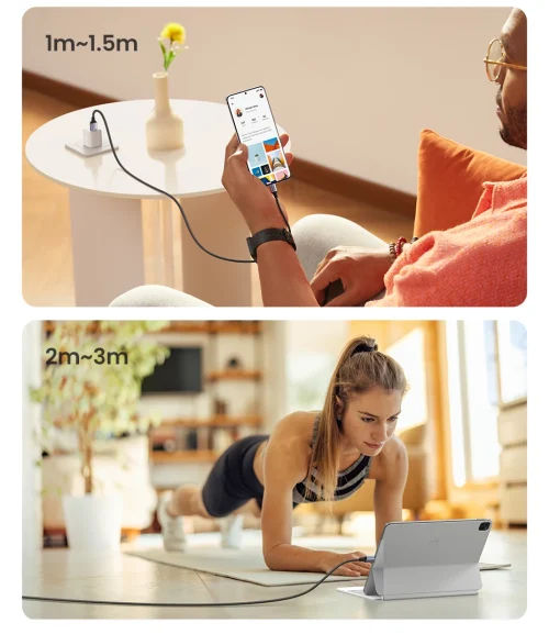 UGREEN-USB Tipo C Cabo de carregamento rápido de dados, 3A, 18W, apto para Xiaomi, Samsung Galaxy S24, iPhone 15, iPad, Poco - Imagem 28