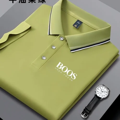 Camisa polo masculina casual de manga curta bordada, moderna, respirável, confortável e versátil - Imagem 8
