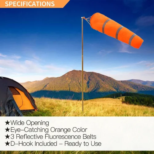 60/80/100cm windsock ao ar livre medição de direção do vento cinto reflexivo rip-stop cata-vento para aeroporto aviação jardim fazenda - Imagem 22