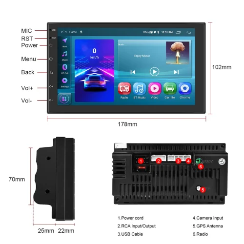 Podofo 10.1 "/9"/7 "android rádio do carro 2din multimídia player de vídeo carplay android auto estéreo do carro para toyota volkswagen hyundai - Imagem 40