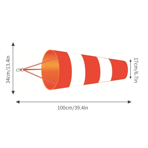 60/80/100cm windsock ao ar livre medição de direção do vento cinto reflexivo rip-stop cata-vento para aeroporto aviação jardim fazenda - Imagem 18