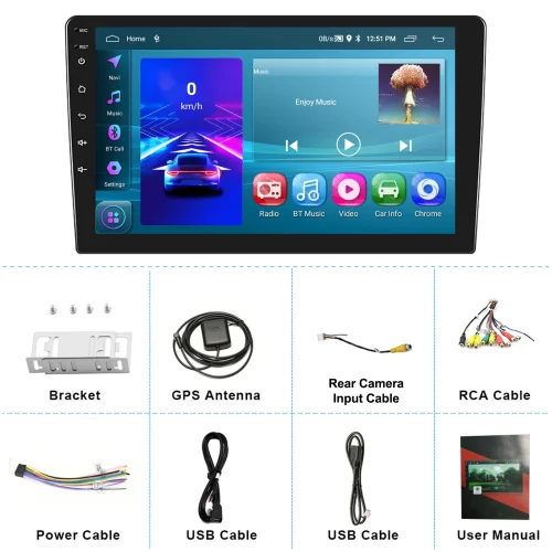 Podofo 10.1 "/9"/7 "android rádio do carro 2din multimídia player de vídeo carplay android auto estéreo do carro para toyota volkswagen hyundai - Imagem 44