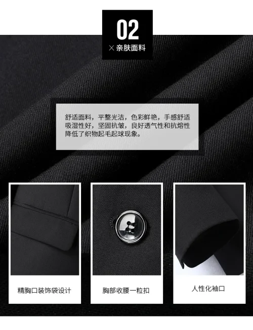 Novo (blazer + calças) moda masculina negócios cavalheiro estilo italiano fino cor sólida terno profissional casamento noivo melhor homem terno - Imagem 10