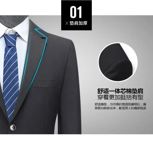 Novo (blazer + calças) moda masculina negócios cavalheiro estilo italiano fino cor sólida terno profissional casamento noivo melhor homem terno - Imagem 12