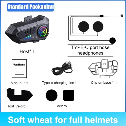 Y10 capacete de motocicleta fone de ouvido Bluetooth conectar 2 telefones ao mesmo tempo IPX6 à prova d'água as grandes baterias 48 horas - Imagem 8
