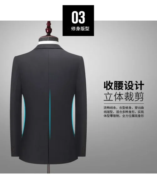 Novo (blazer + calças) moda masculina negócios cavalheiro estilo italiano fino cor sólida terno profissional casamento noivo melhor homem terno - Imagem 11