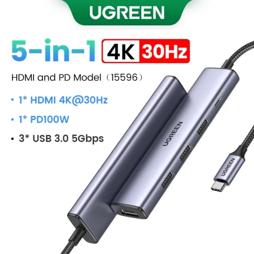 UGREEN Dual HDMI USB-C HUB 8K 4K Adaptador HDMI 10 em 1 Divisor com RJ45 USB3.0 PD 100W Dock para MacBook Pro Air Laptop USB HUB - Imagem 17