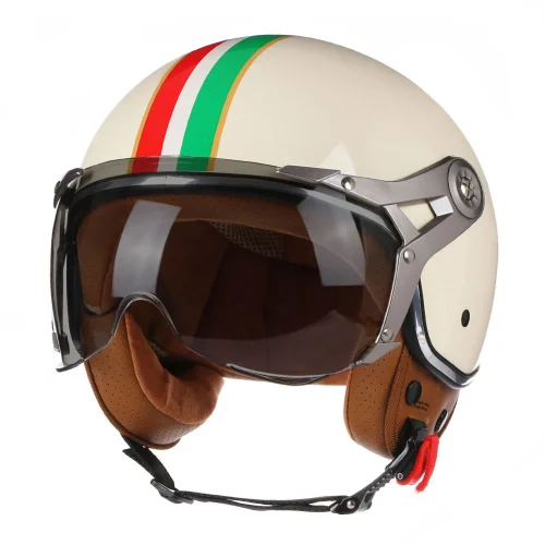 Vintage tt & cocascos capacete da motocicleta jet com viseira moto equitação 3/4 aberto meio capacete retro scooter capacete moto - Imagem 8