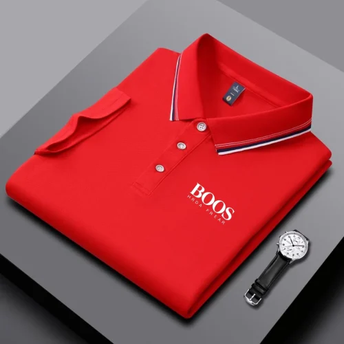 Camisa polo masculina casual de manga curta bordada, moderna, respirável, confortável e versátil - Imagem 10