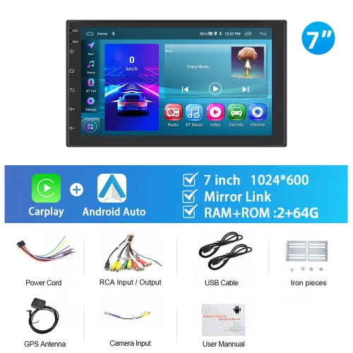Podofo 10.1 "/9"/7 "android rádio do carro 2din multimídia player de vídeo carplay android auto estéreo do carro para toyota volkswagen hyundai - Imagem 8