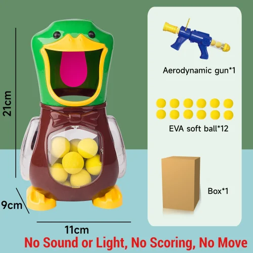 Brinquedos de pato de tiro com fome, jogo de alvo de tiro infantil, arma movida a ar, bala macia e pontuação eletrônica, brinquedos de pato removíveis - Imagem 12