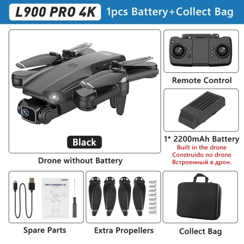 Lyrc l900 pro gps drone 4k profissional hd câmera dupla 5g wifi motor sem escova fpv quadcopter dobrável fotografia aérea drone - Imagem 7