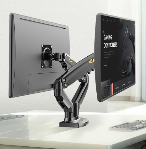 Nb nova mola a gás f160 17 "-27" 30 "suporte de monitor duplo braço desktop 360 girar suporte de computador 2-9kg suporte de monitor porta usb3.0 - Imagem 23