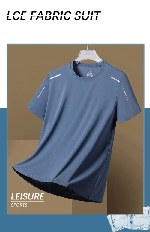 Chrlck camisetas masculinas de secagem rápida, respirável, caminhadas, pesca, elasticidade macia, esportes ao ar livre, camisa curta, verão - Imagem 12