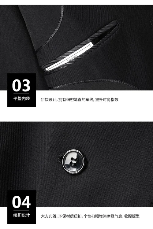Novo (blazer + calças) moda masculina negócios cavalheiro estilo italiano fino cor sólida terno profissional casamento noivo melhor homem terno - Imagem 20