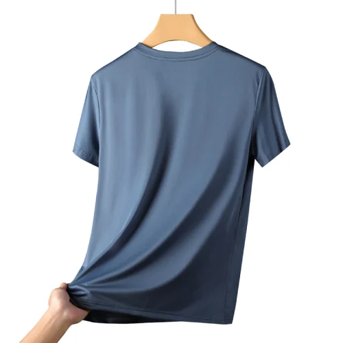 Chrlck camisetas masculinas de secagem rápida, respirável, caminhadas, pesca, elasticidade macia, esportes ao ar livre, camisa curta, verão - Imagem 3