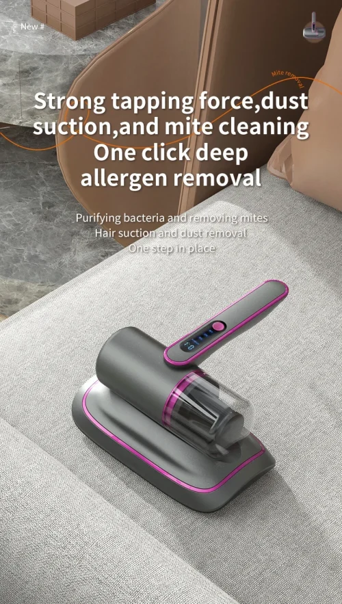 Handheld ácaro remoção aspirador de pó, filtro destacável, colchão, sofá, cama, Home instrumento, novo, 12000PA, 2022 - Imagem 8