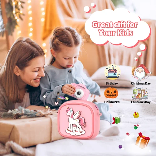 AMORUS Crianças Câmera Instantânea 1080P HD Lente Dupla Selfie Câmera Digital para Meninas Meninos Presentes de Aniversário de Natal Brinquedos Com Impressão 32G - Imagem 21