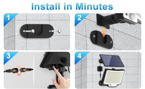 106/318 LED luz solar ao ar livre 328 holofotes LED IP65 à prova d'água sensor de movimento luzes de segurança de inundação solar humana 3 modos - Imagem 33