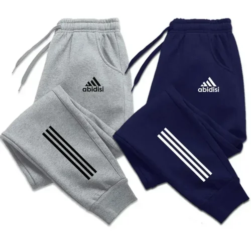 Calça de corrida masculina estampada para primavera e outono de 2024, calça de treino casual, calça de moletom fitness de alta qualidade da moda